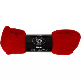 Villa, paksuus 21 my, joulunpunainen, 100g/kerä