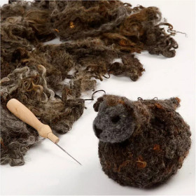 Kihara luonnonvilla, tummanharmaa, 100g/kerä