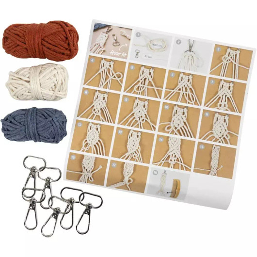 Askartelusetti Mini Macramé, Avaimenperät, pkk