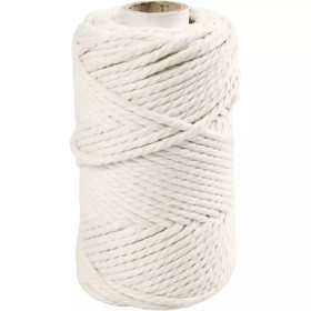 Makrameenyöri, Pituus 55m, halk. 4mm, luonnonvalkonen, 330g/rll