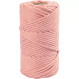 Makrameenyöri, Pituus 55m, halk. 4mm, rosa, 330g/rll