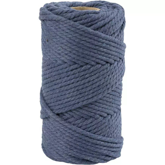 Makrameenyöri, Pituus 55m, halk. 4mm, sininen, 330g/rll