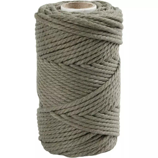 Makrameenyöri, Pituus 55m, halk. 4mm, sammaleenvihreä, 330g/rll