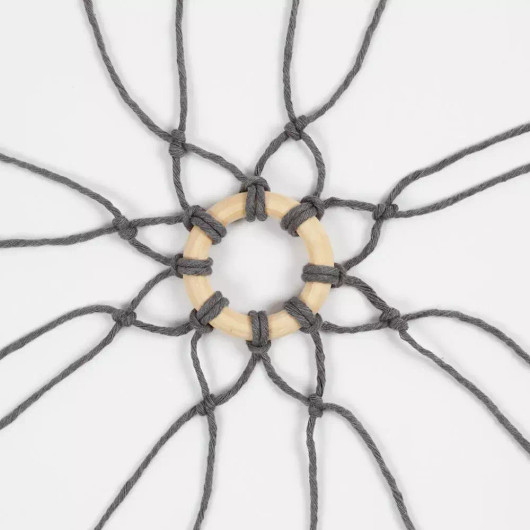 Makrameenyöri, Pituus 55m, halk. 4mm, harmaa, 330g/rll