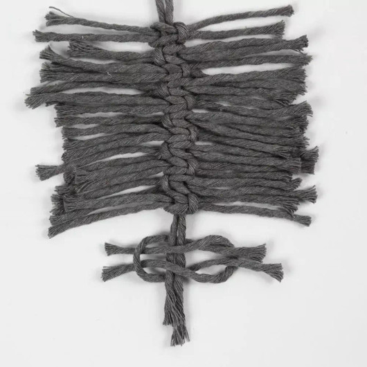 Makrameenyöri, Pituus 55m, halk. 4mm, harmaa, 330g/rll