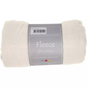 Fleece, Pit. 125cm, Lev: 150cm, 200g, luonnonvalkonen, 1kpl