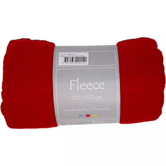Fleece, Pit. 125cm, Lev: 150cm, 200g, punainen, 1kpl