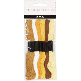 Kirjontalankalajitelma, paksuus 1mm, kultainen, 6 kerää/pkk