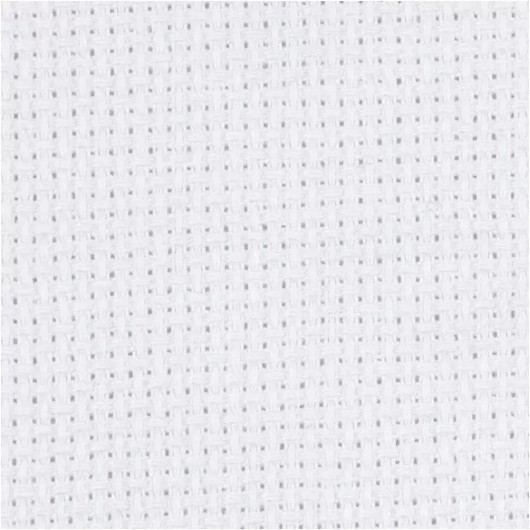 Aida kangas, koko 50x50cm, 70 neliötä per 10cm, valkoinen