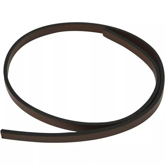 Keinonahkanauha, Lev: 10mm, paksuus 3mm, ruskea, 1m/pkk