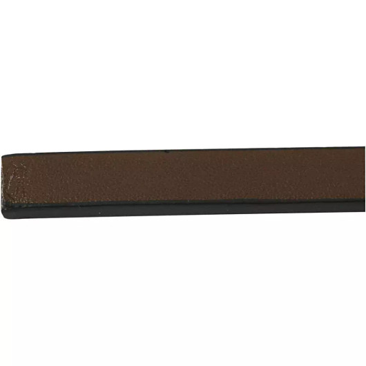 Keinonahkanauha, Lev: 10mm, paksuus 3mm, ruskea, 1m/pkk