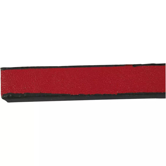 Keinonahkanauha, Lev: 10mm, paksuus 3mm, punainen, 1m/pkk