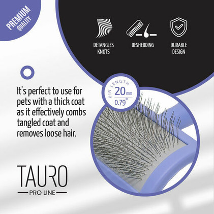 Tauro muovinen harja, piikit 20mm, violetti