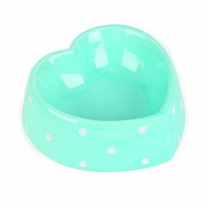 Ruokakuppi sydämen muotoinen sininen 300ml 15cm