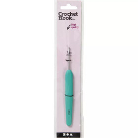 Virkkuukoukku, nro 2,5, Pit. 13,3cm, vihreä