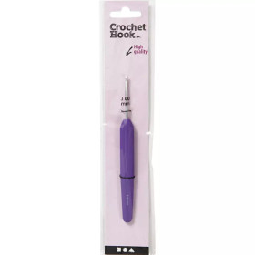 Virkkuukoukku, nro 3, Pit. 13,3cm, violetti