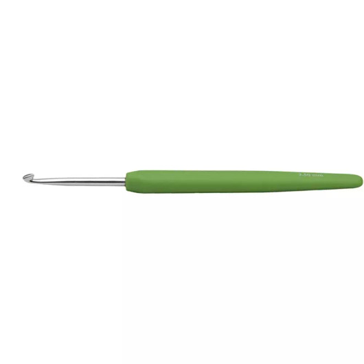 Virkkuukoukku, nro 3,5, Pit. 13,3cm, lime vihreä