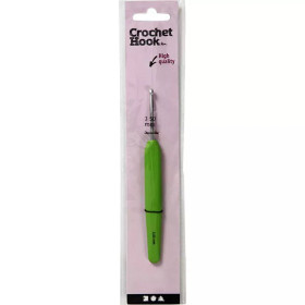 Virkkuukoukku, nro 3,5, Pit. 13,3cm, lime vihreä