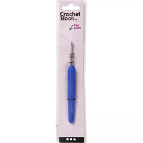 Virkkuukoukku, nro 4,5, Pit. 13,3cm, sininen