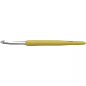 Virkkuukoukku, nro 5, Pit. 13,3cm, keltainen