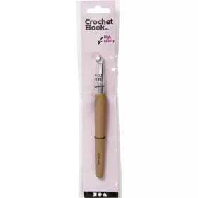 Virkkuukoukku, nro 8, Pit. 14,5cm, ruskea