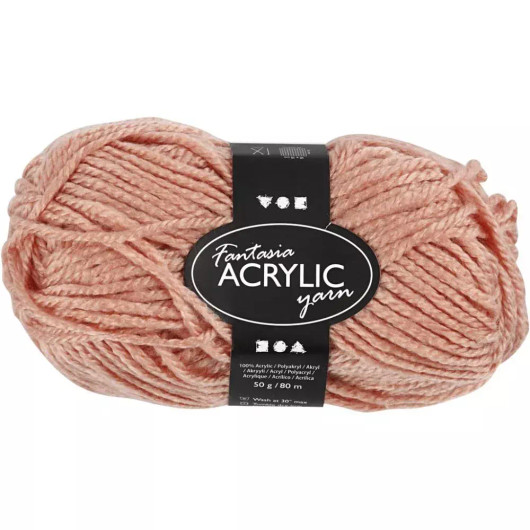 Fantasia-akryylilanka, Pit. 80m, puuteri, 50g/ 1 kerä