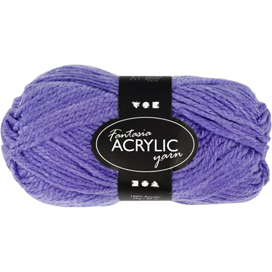 Fantasia-akryylilanka, Pit. 80m, violetti, 50g/ 1 kerä