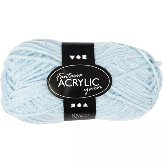 Fantasia-akryylilanka, Pit. 80m, vaaleansininen, 50g/ 1 kerä