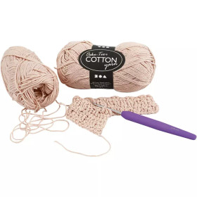 Puuvillalanka, nro 8/4, Pit. 170m, puuteri, 50g/ 1 kerä