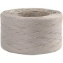 Raffia- Paperinaru, Lev: 7-8mm, vaaleanharmaa, 100m/ 1 rll