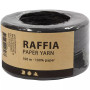  Raffia- Paperinaru, Lev: 7-8mm, musta, 100m/ 1 rll 