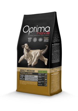 Optimanova dog adult medium chicken & potato grain free 12kg