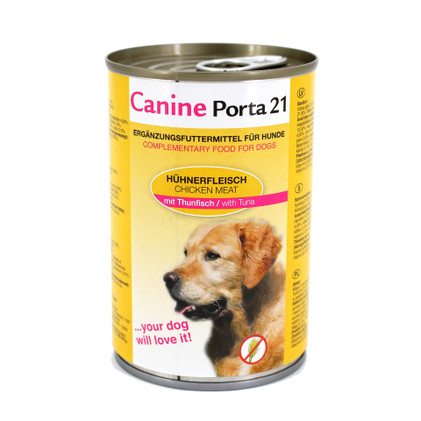 Canine PORTA21,  Kana & tonnikala,  6x400g