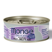 Monge Delicate cat, Kana, kananmuna & anjovis, 24x80g