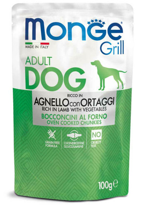 Monge Grill, Lammas & kasvis, 24x100g
