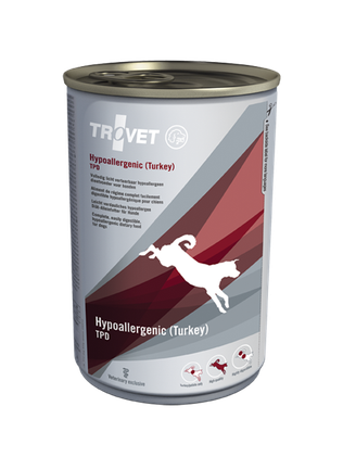 Trovet TPD Hypoallergenic kalkkuna koirille 6x400g, á 3,99€