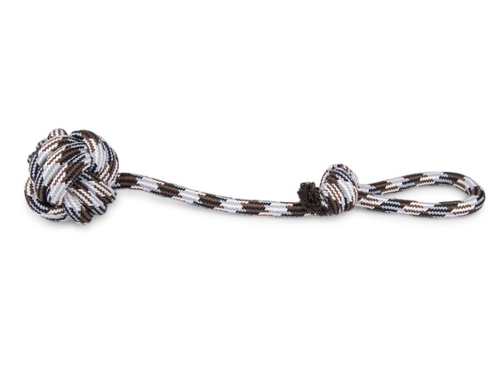 Vadigran, Cotton rope+handle + ball Ø10,5cm brown 54cm