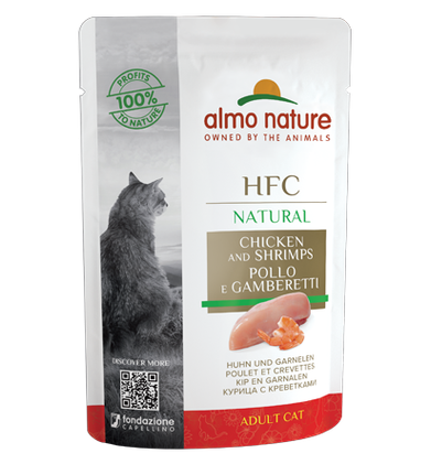 HFC Natural, kana & katkarapu, 24x55g, á 1,04€