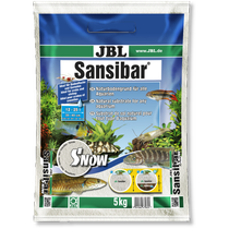 JBL Sansibar Snow, 5kg, lumenvalkoinen hieno akvaariohiekka, 0,2-0,6mm
