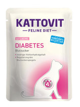 Kattovit Diabetes, Lohi, 24x85g, á 1,08€