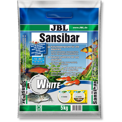 JBL Sansibar White, 5kg, valkoinen hieno akvaariohiekka, 0,2-0,6mm
