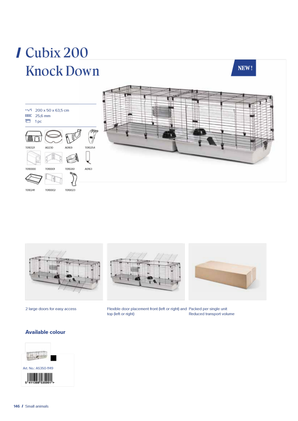 Savic, Cubix 200 - musta-harmaa, 200x50x63,5cm