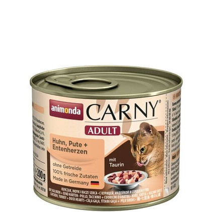 Carny Adult Kana, Kalkkuna & Ankansydän 6x200g, á 2,16€