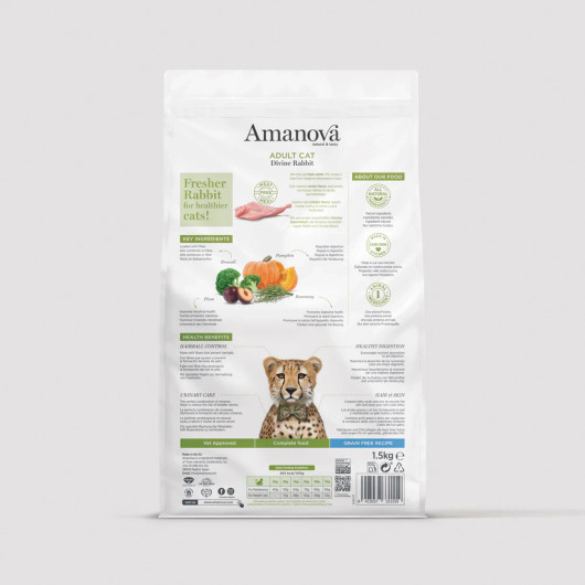 Amanova Cat Adult Kani & Kurpitsa Viljaton 1,5kg