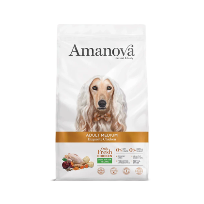 Amanova Dog Adult Medium Exquisite Chicken 2kg & 12kg