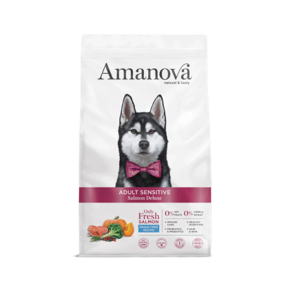 Amanova Dog Adult Sensitive Salmon Deluxe 2kg & 10kg