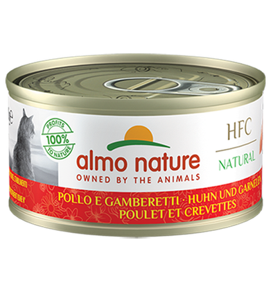 HFC Natural cat, kana & katkarapu, 24x70g, á 1,33€