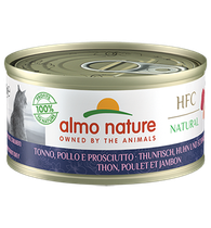 HFC Natural cat, tonnikala, kana & kinkku, 24x70g, á 1,33€