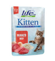 LifeCat, Kitten - Pentu, Nauta, 30x70g, á 1,30€