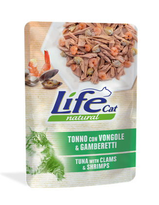 LifeCat, Tonnikala, simpukka & katkarapu, 30x70g, á 1,30€